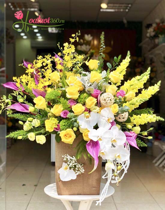 HOA CHÚC MỪNG ĐỂ BÀN- NÉT SANG TRỌNG HOA CHÚC MỪNG ĐỂ BÀN- NÉT SANG TRỌNG